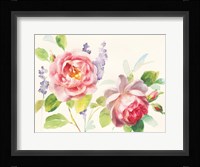 Watercolor Roses Framed Print