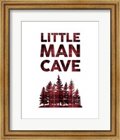 Little Man Cave - Trees Red Plaid Fine Art Print