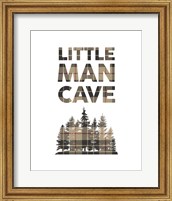 Little Man Cave - Trees Tan Plaid Fine Art Print