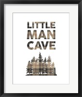 Little Man Cave - Trees Tan Plaid Fine Art Print