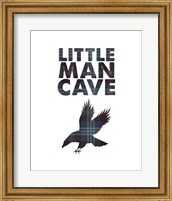 Little Man Cave - Eagle Blue Plaid Fine Art Print