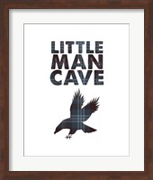 Little Man Cave - Eagle Blue Plaid Fine Art Print