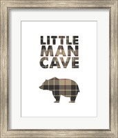 Little Man Cave - Bear Tan Plaid Fine Art Print