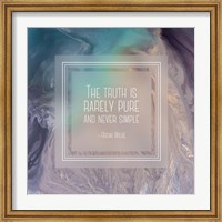 The Truth is Rarely Pure - Abstract Tan and Teal Fine Art Print