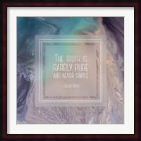 The Truth is Rarely Pure - Abstract Tan and Teal Fine Art Print