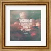 Wisdom is Knowing How Little We Know - Pink Clouds Fine Art Print