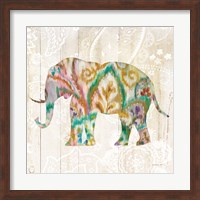 Boho Paisley Elephant II v2 Fine Art Print