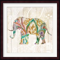 Boho Paisley Elephant II v2 Fine Art Print