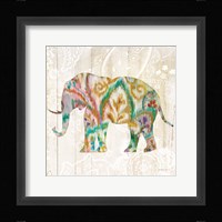 Boho Paisley Elephant II v2 Fine Art Print