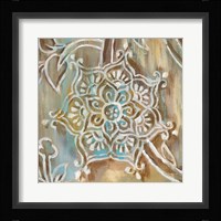 Henna III Blue Framed Print