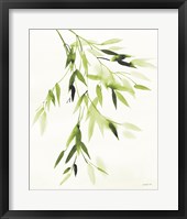Bamboo Leaves IV Green Framed Print
