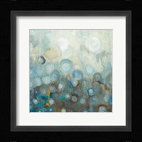 Blue and Bronze Dots VIII Framed Print