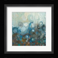 Blue and Bronze Dots VII Framed Print