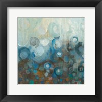 Blue and Bronze Dots VII Framed Print