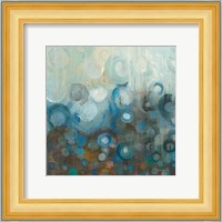 Blue and Bronze Dots VII Fine Art Print