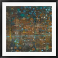 Blue and Bronze Dots IX Fine Art Print