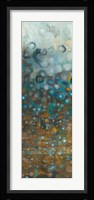 Blue and Bronze Dots V Framed Print
