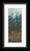 Blue and Bronze Dots II Framed Print