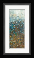 Blue and Bronze Dots III Framed Print