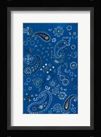 Farm Nostalgia Blue Paisley Fine Art Print