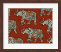 Elephant Caravan Pattern M Fine Art Print