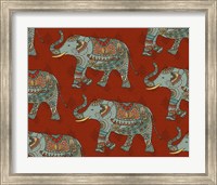 Elephant Caravan Pattern M Fine Art Print