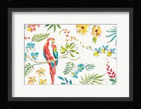 Tropical Oasis I White Fine Art Print