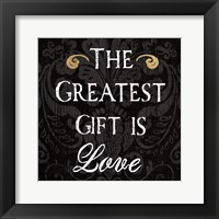 Inspirational Collage I on Black Framed Print