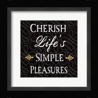 Inspirational Collage II on Black Framed Print