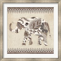 Boho Elephant II Neutral Fine Art Print