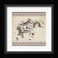 Boho Elephant I Neutral Framed Print