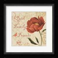 Faith Family Friends Sq Framed Print
