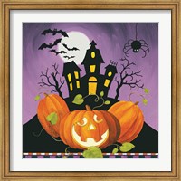 Happy Haunting House on Pumpkins Fine Art Print