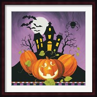 Happy Haunting House on Pumpkins Fine Art Print