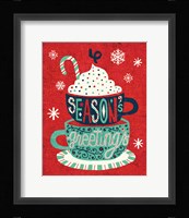 Festive Holiday Cocoa Seasons Greetings Fine Art Print