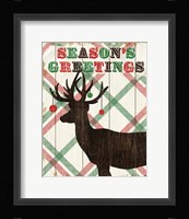 Simple Living Holiday Deer Framed Print