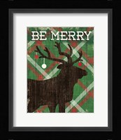 Simple Living Holiday Elk Framed Print