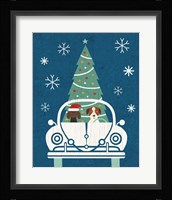 Holiday on Wheels XIII Navy Fine Art Print