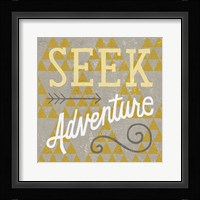 Mod Triangles Seek Adventure Retro Fine Art Print