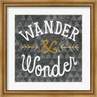 Mod Triangles Wander and Wonder Gold Fine Art Print