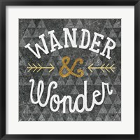 Mod Triangles Wander and Wonder Gold Fine Art Print
