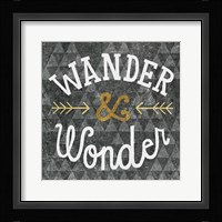 Mod Triangles Wander and Wonder Gold Fine Art Print