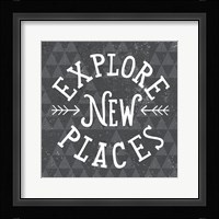 Mod Triangles Explore New Places Fine Art Print