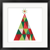 Geometric Holiday Trees I Fine Art Print