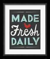 Retro Diner Made Fresh Daily Fine Art Print