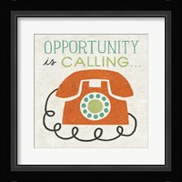 Retro Desktop Phone Framed Print