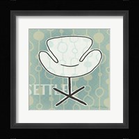 Retro Chair IV Settle Framed Print