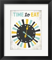 Retro Diner Time to Eat Clock Fine Art Print