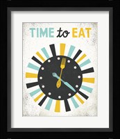 Retro Diner Time to Eat Clock Fine Art Print