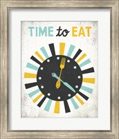 Retro Diner Time to Eat Clock Fine Art Print